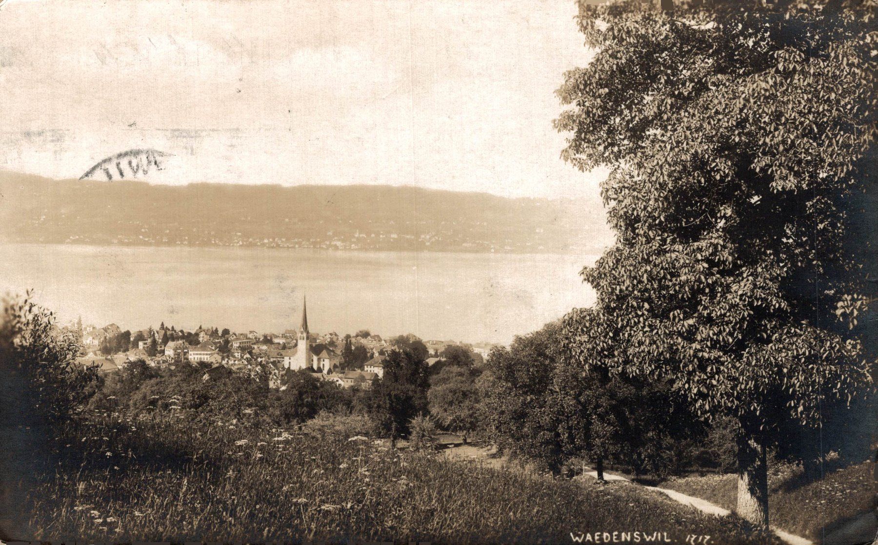 Ansichtskarten: Wädenswil (1717) – Gebraucht aus Bronschhofen von Astore