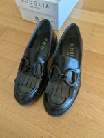 🇮🇹 Bruglia Milano Black Leather Loafers - Size 37.5 EU