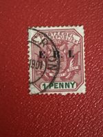 Timbre Afrique du Sud 1 Penny E.R.I. oblitéré 1901