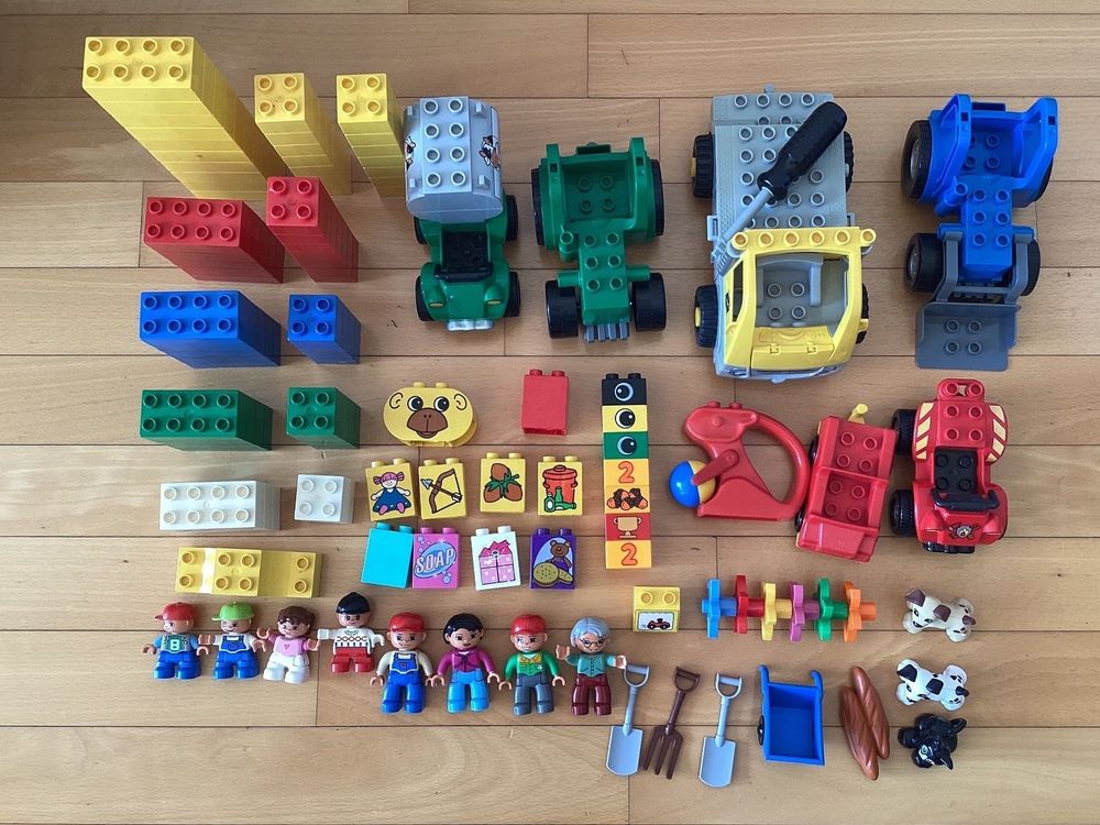 DUPLO Lego Steine, Fahrzeuge Tiere und Männchen ca. 1.8 kg | Kaufen auf ...