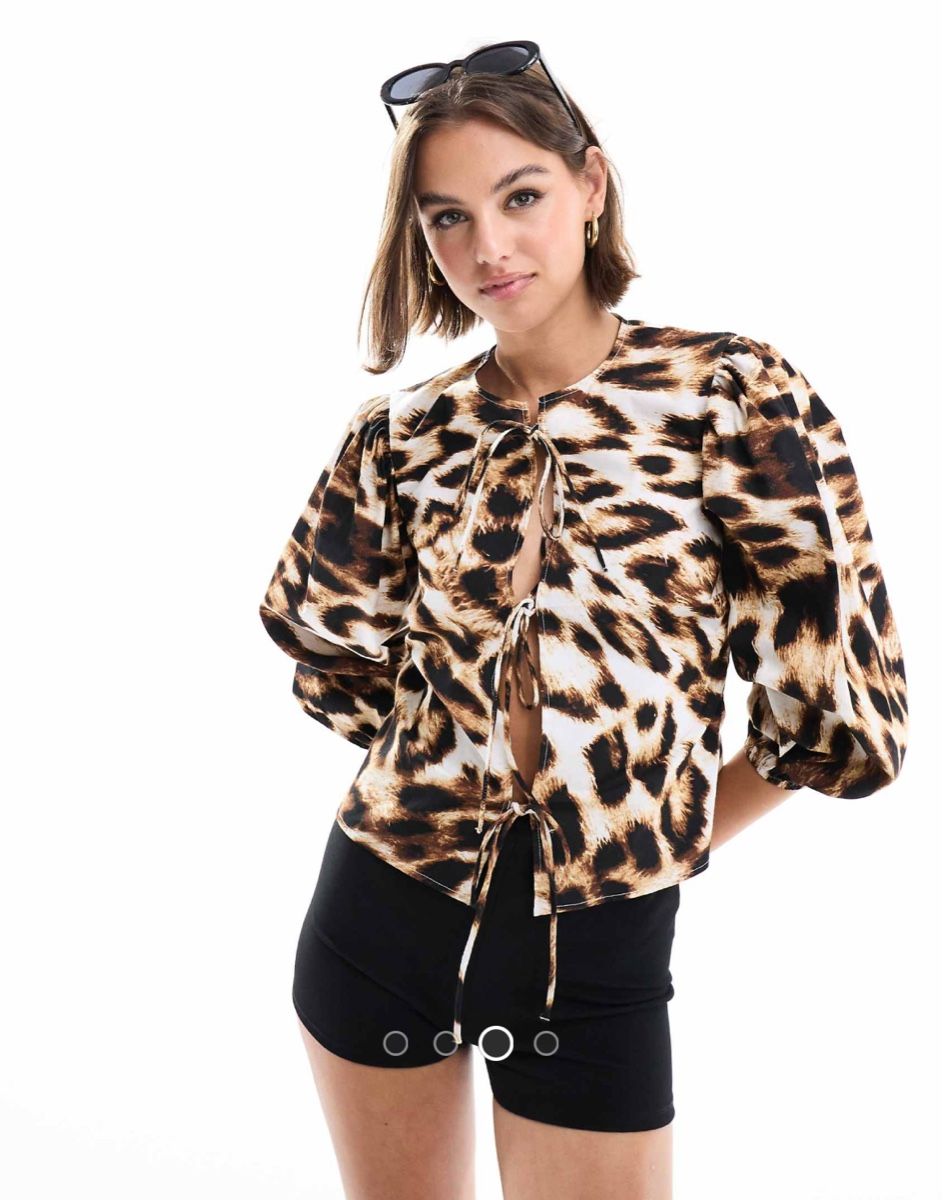 Asos Tops: ASOS DESIGN - Langärmliges Baumwoll-Oberteil mit Bindedetail – Neu (gemäss Beschreibung) aus Zürich von ElissZurich