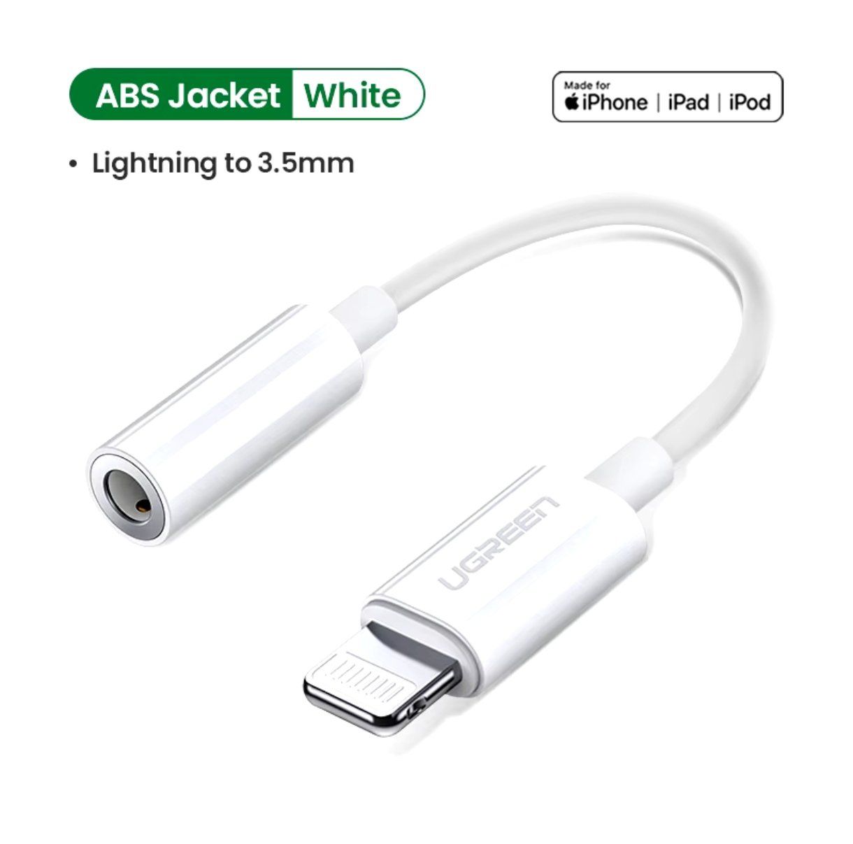 Ugreen Unità & Adattatore: UGREEN Lightning Klinke 3,5mm Adapter iPhone MFi – Nuovo e nell'imballaggio originale da Romanshorn venduto da pfimex