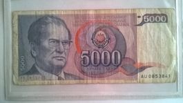 Billet banque Ex-Yougoslavie 5000 Dinars 01/05/1985 BE