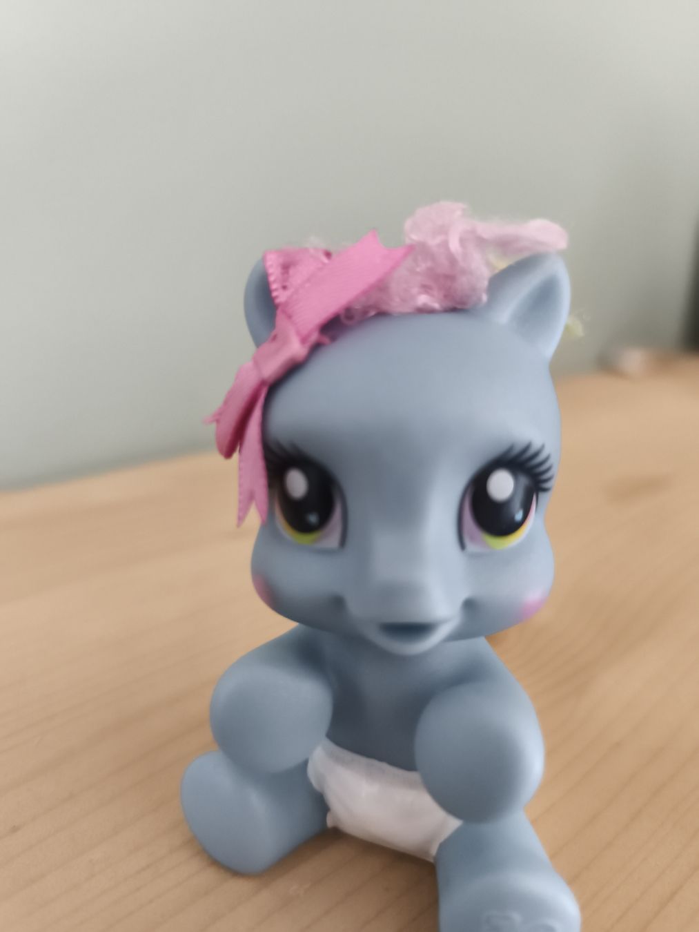 Statuette: Figurine bébé bleu avec nœud rose – Usato da Orbe venduto da don_ym8h 4