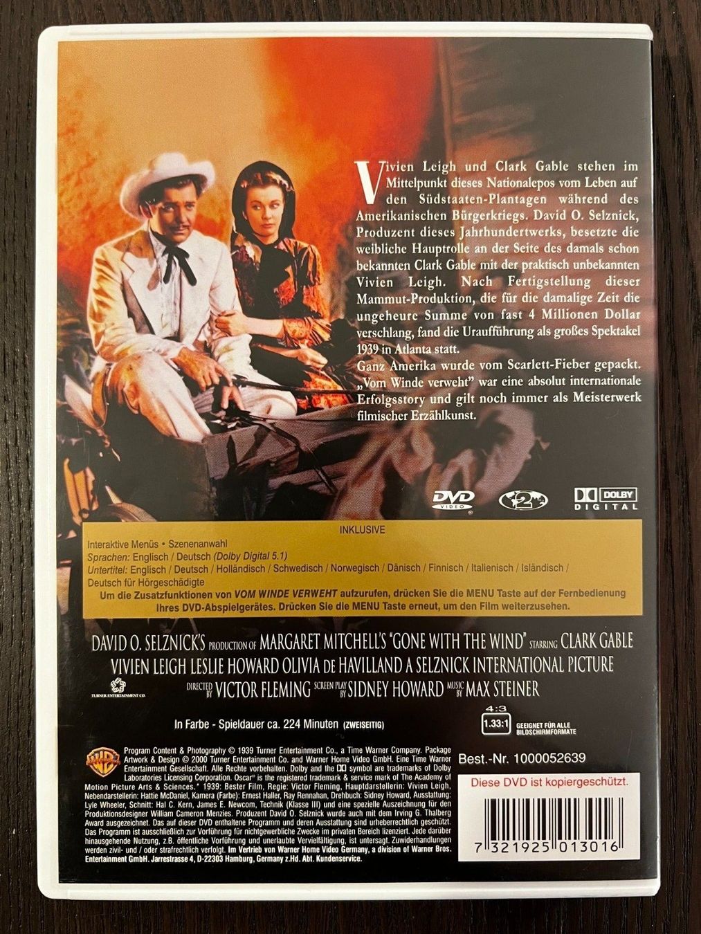 Tutti i DVDs: Vom Winde verweht – Usato da Zürich venduto da FilmFreunde 1
