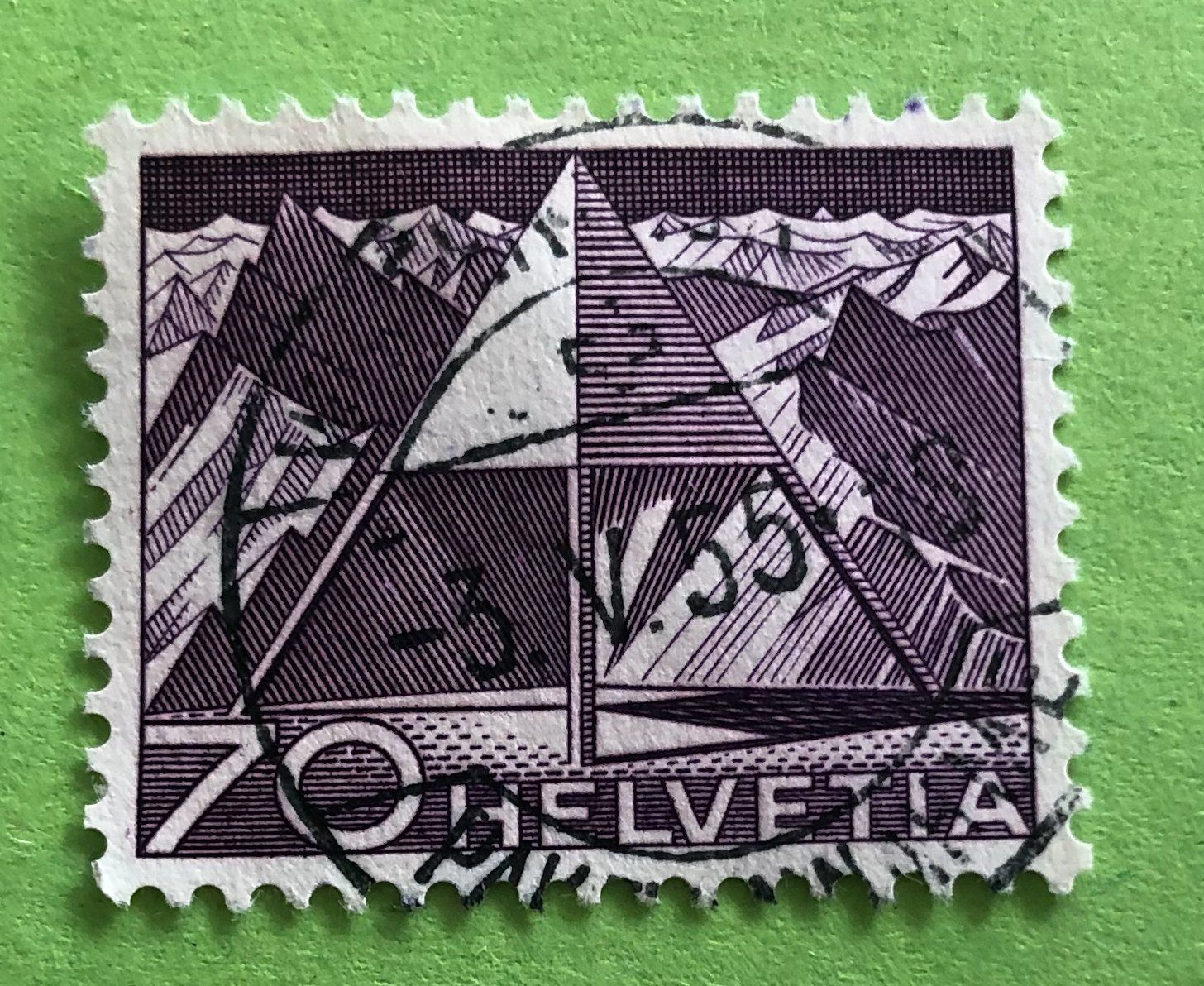 Tutti i francobolli: Nr.308 mit Stempel Triangulationspunkt Technik und Landschaf – Usato da Aarau venduto da Billa007