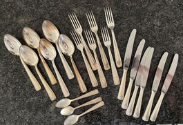 Besteck versilbert, WMF, Solingen, 21 teilig, Vintage