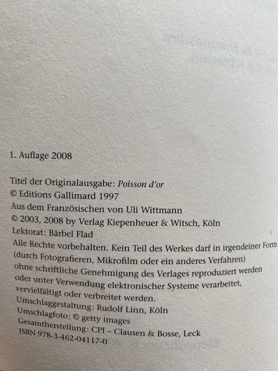 Livres: Fisch aus Gold - J.M.G. Le Clézio – D'occasion à Schwarzenburg par Michellu 4