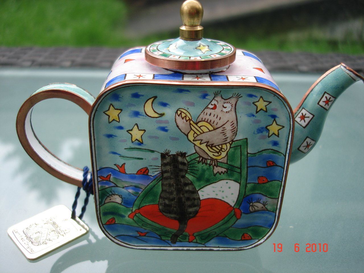 Tutte le decorazioni: Mini Tee Krügchen Krug Email Bild Katze + Eule sammeln Deko – Nuovo (secondo la descrizione) da Unterägeri venduto da ani_pn8n 1