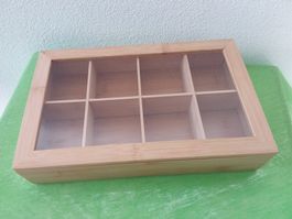NEUE HOLZBOX mit 8 Fächern