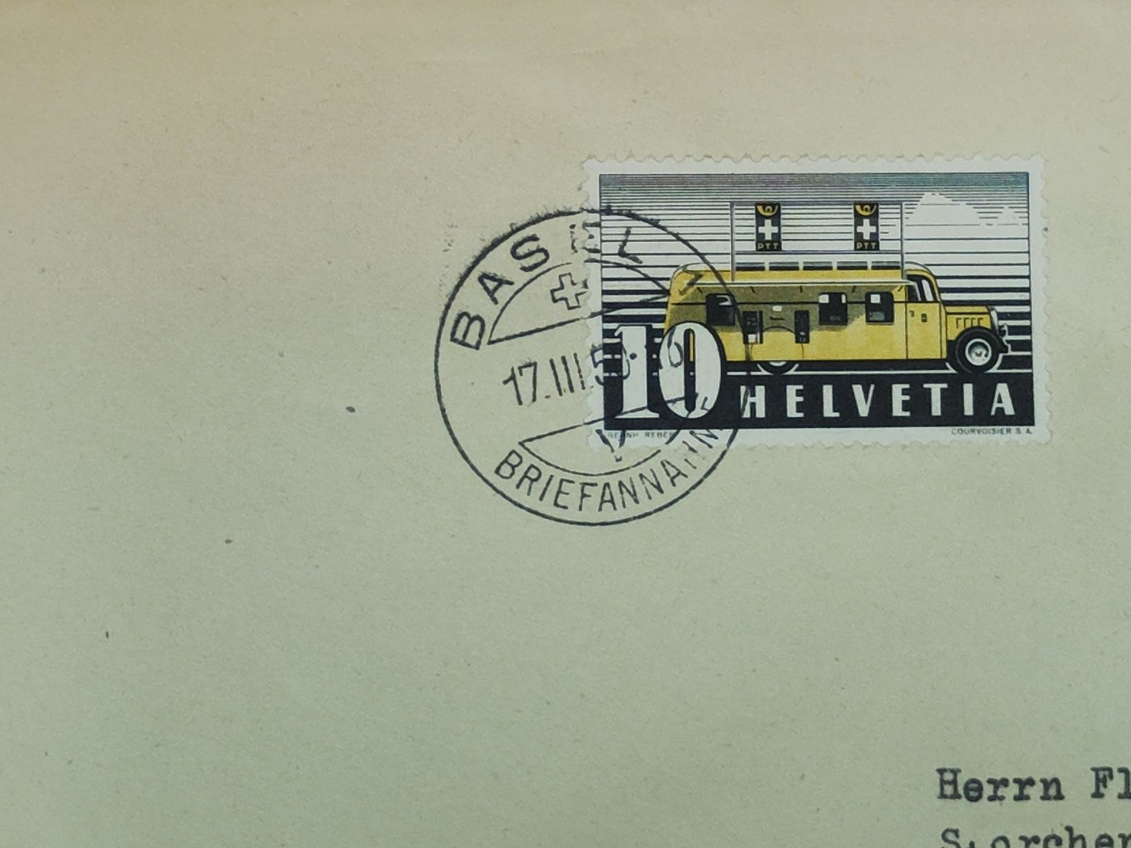 Alle Briefmarken: Bedarfsbrief 1950 Basel 1 – Gebraucht aus Gossau SG von mog_2q7f 1
