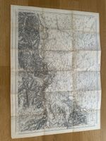 Antike Dufourkarte- Topographische Karte der Schweiz. 1884