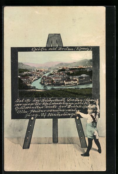 Cartes postales: Grusskarten-AK Baden, Totalansicht auf e – D'occasion à Berlin par bartko-reher