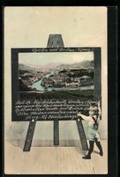 Grusskarten-AK Baden, Totalansicht auf e