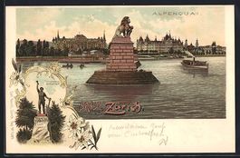 Litho Zürich, Alpenquai, Turnerstatue