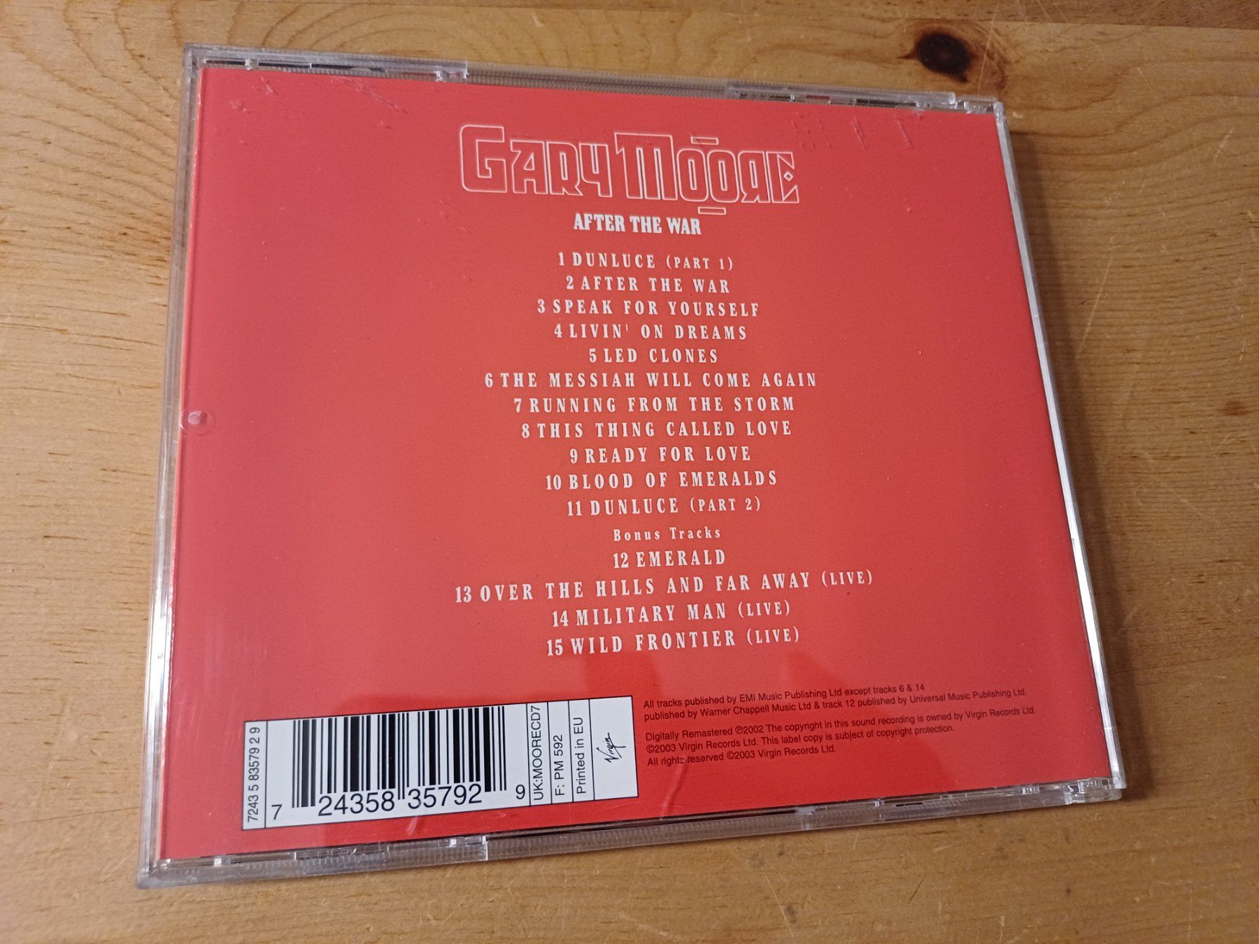 CDs: Gary Moore: After The War (Remaster Version) – D'occasion à Jona par Rreto71 2
