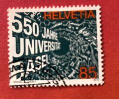 Nr.1348 mit Stempel 550 Jahre Universität Basel 2010   