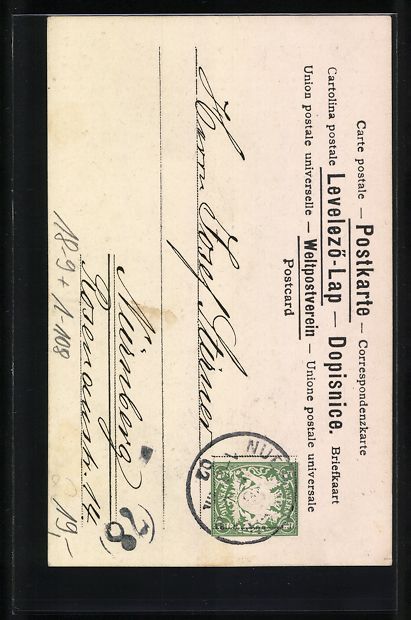 Cancelleria postale: Nürnberg, Gold. Jubelfeier d. German. M – Usato da Berlin venduto da bartko-reher 1