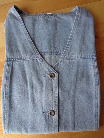 Jeans-Weste, Jeans-Gilet, Gr. 38, blue-bleached, NEU!