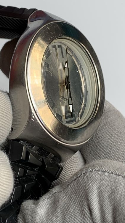 Swatch Irony Armbanduhr schwarz silber 5