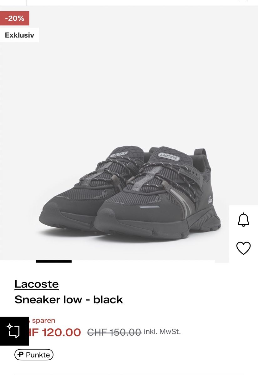 Lacoste Chaussures hommes: Lacoste Sneaker low - black Grösse 46 neu – Neuf (Voir description) à Riggisberg par Gs13_pn7srt