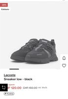 Lacoste Sneaker low - black Grösse 46 neu