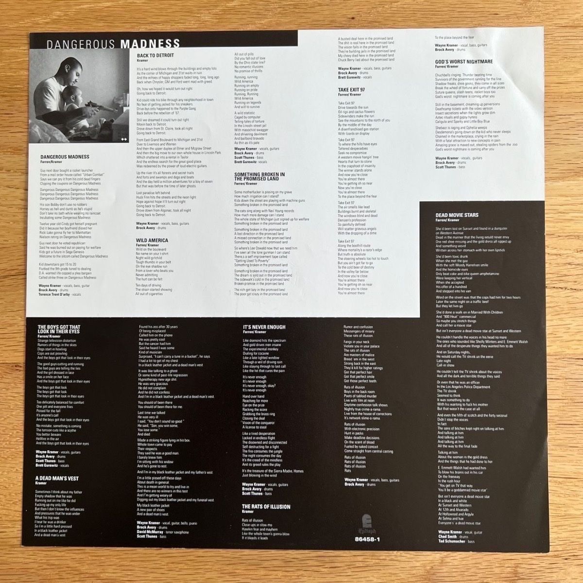 Dischi in vinile: Wayne Kramer - Dangerous Madness / 1. US-Press. 1996 – Usato da Gais venduto da soundcave57 3