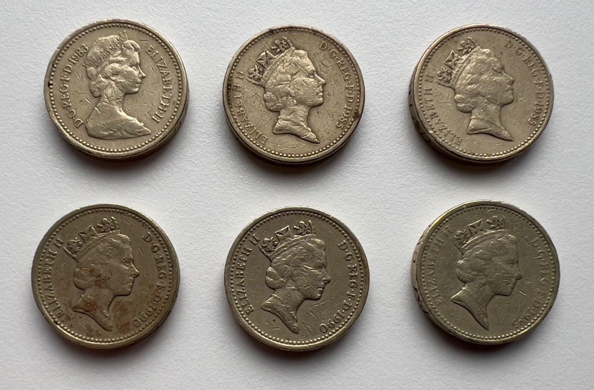 Alle Münzen: Großbritannien 6x One Pound – Gebraucht aus Adliswil von 0ml4t 1