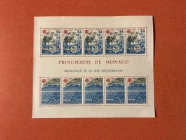 Briefmarken Bogen Monaco Schutz Mittelmeer postfrisch