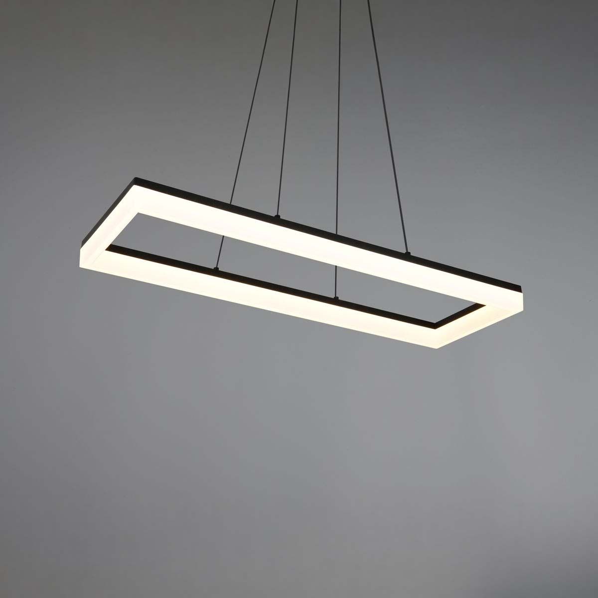 Lampadari & plafoniere: LED Pendelleuchte Schwarz, 70 cm x 20 cm – Nuovo (secondo la descrizione) da Kreuzlingen venduto da Smart-Light 2