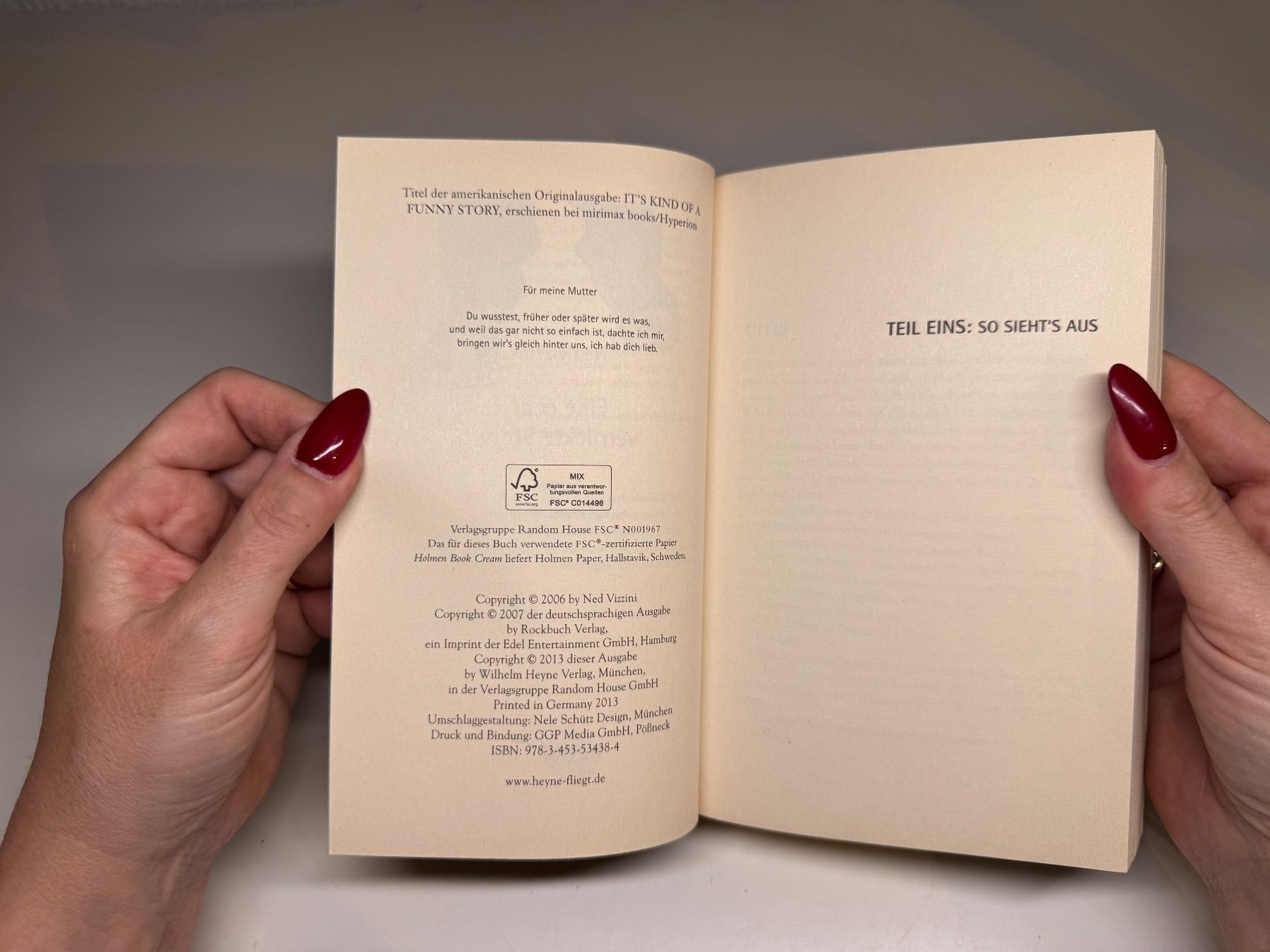 Libri: BUCH: Ned Vizzini, Eine echt verrückte Story – Usato da Grosswangen venduto da Kleine.Knoepfe 4
