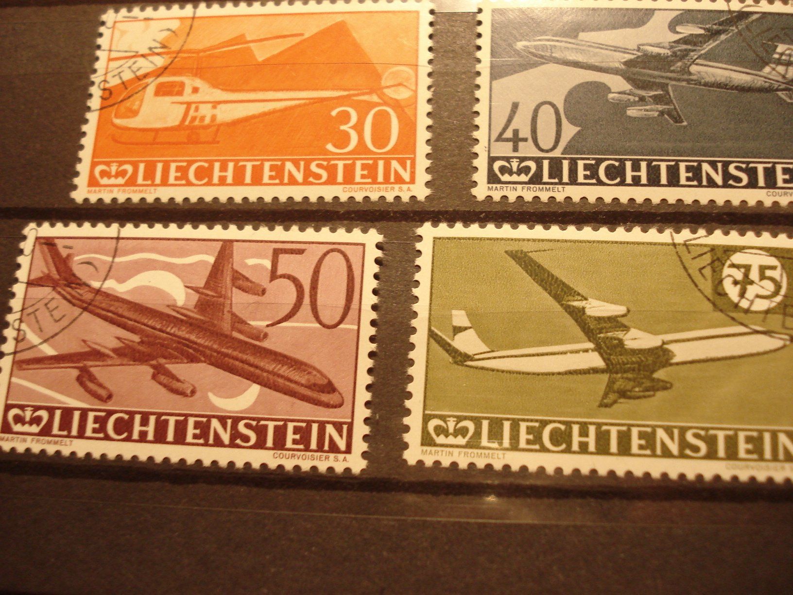 Tous les timbres: Liechtenstein Satz Flugpostmarken alt, o – D'occasion à Niederwil AG par morostahu