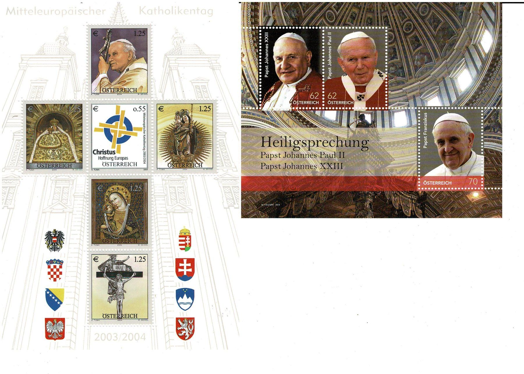 Alle Briefmarken: Katholikentag  Heiligsprechung  2 KB "" – Neu (gemäss Beschreibung) aus Lausanne von Whorvath