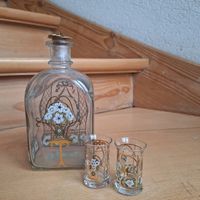 Versand möglich! Likör Schnapsflasche mit 2 Gläser
