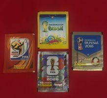 Panini Fussball WM Sticker-Tütchen 2010, 2014, 2018, 2026