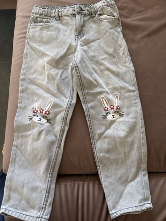 Jeans mit Hase Motiv