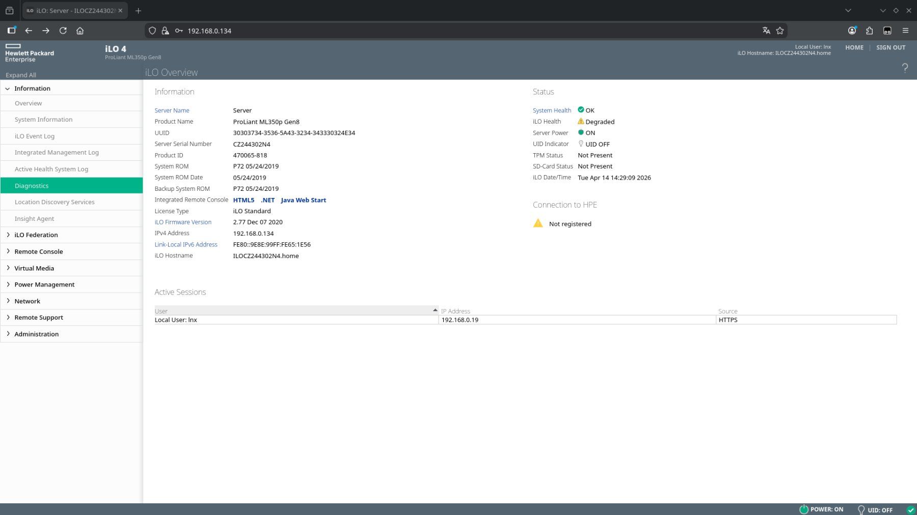 Hewlett Packard Server: HPE Proliant ML350p Gen8 NVME Server – Usato da Wilchingen venduto da Joerdi 7