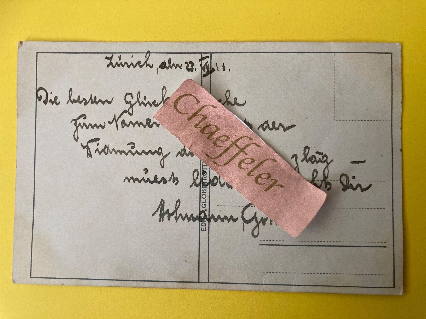 Ansichtskarten: 1916 Militär - Postkarte – Gebraucht aus Zürich von Chaeffeler 1