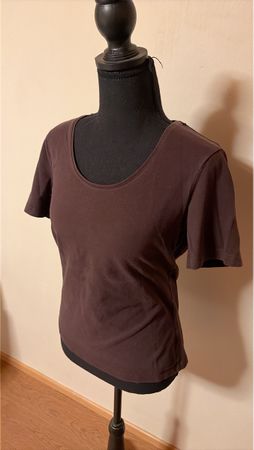 Damen T-Shirt braun Kurzarm Rundhals neuwertiger Zustand