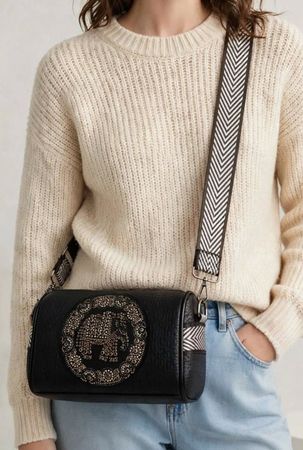 Borsa decorata con strass nuova