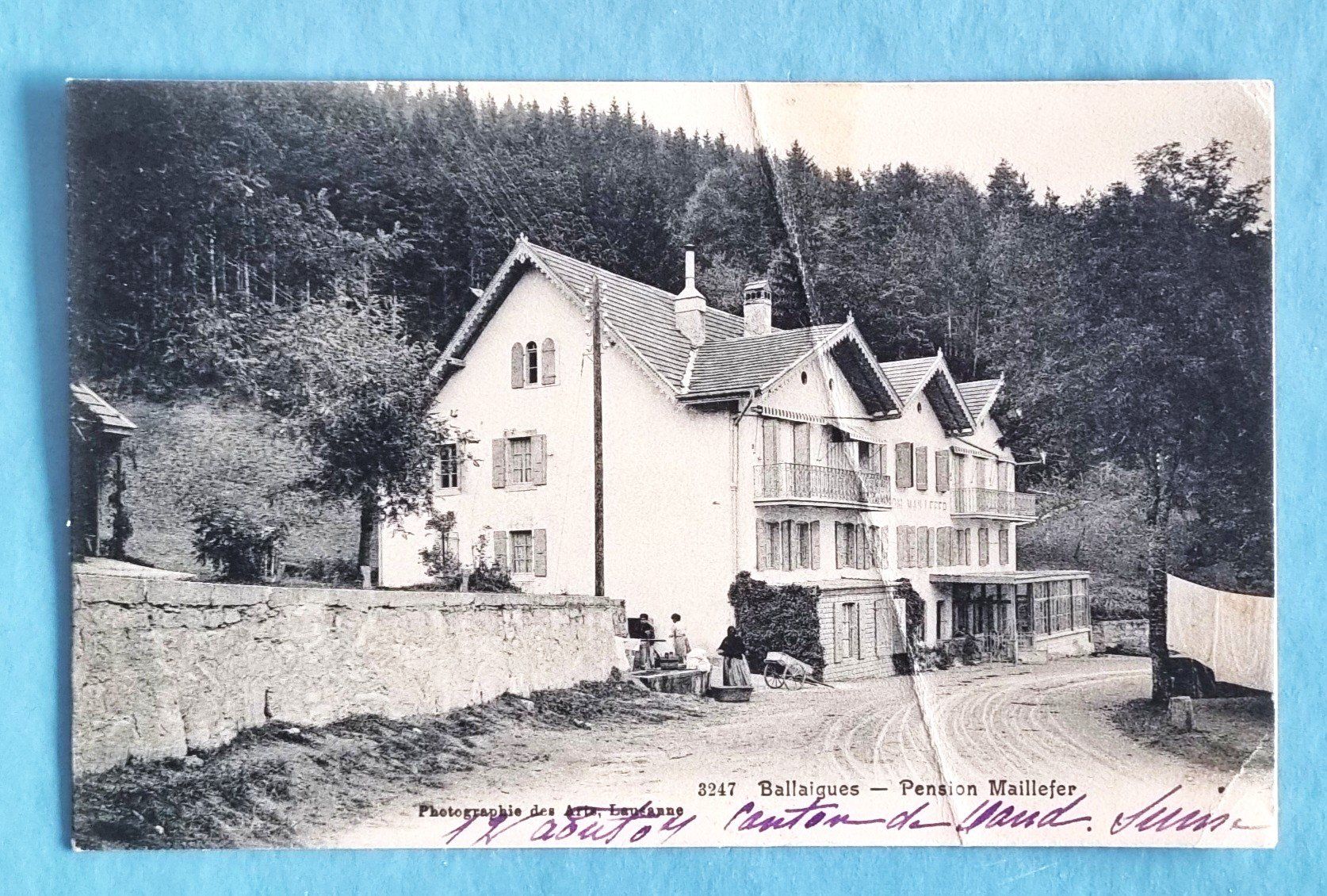 Ansichtskarten: Ballaigues - Pension Maillefer - 1907 – Gebraucht aus Rothrist von RROENK