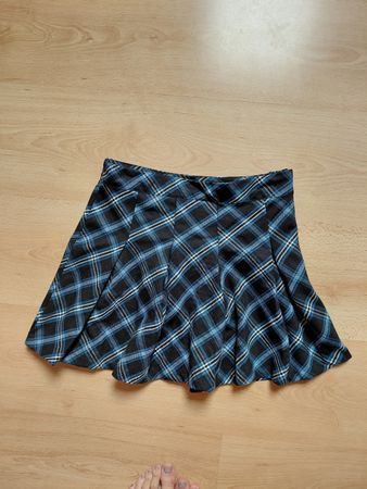 Rock kariert blau schwarz Grösse 36 guter Zustand 