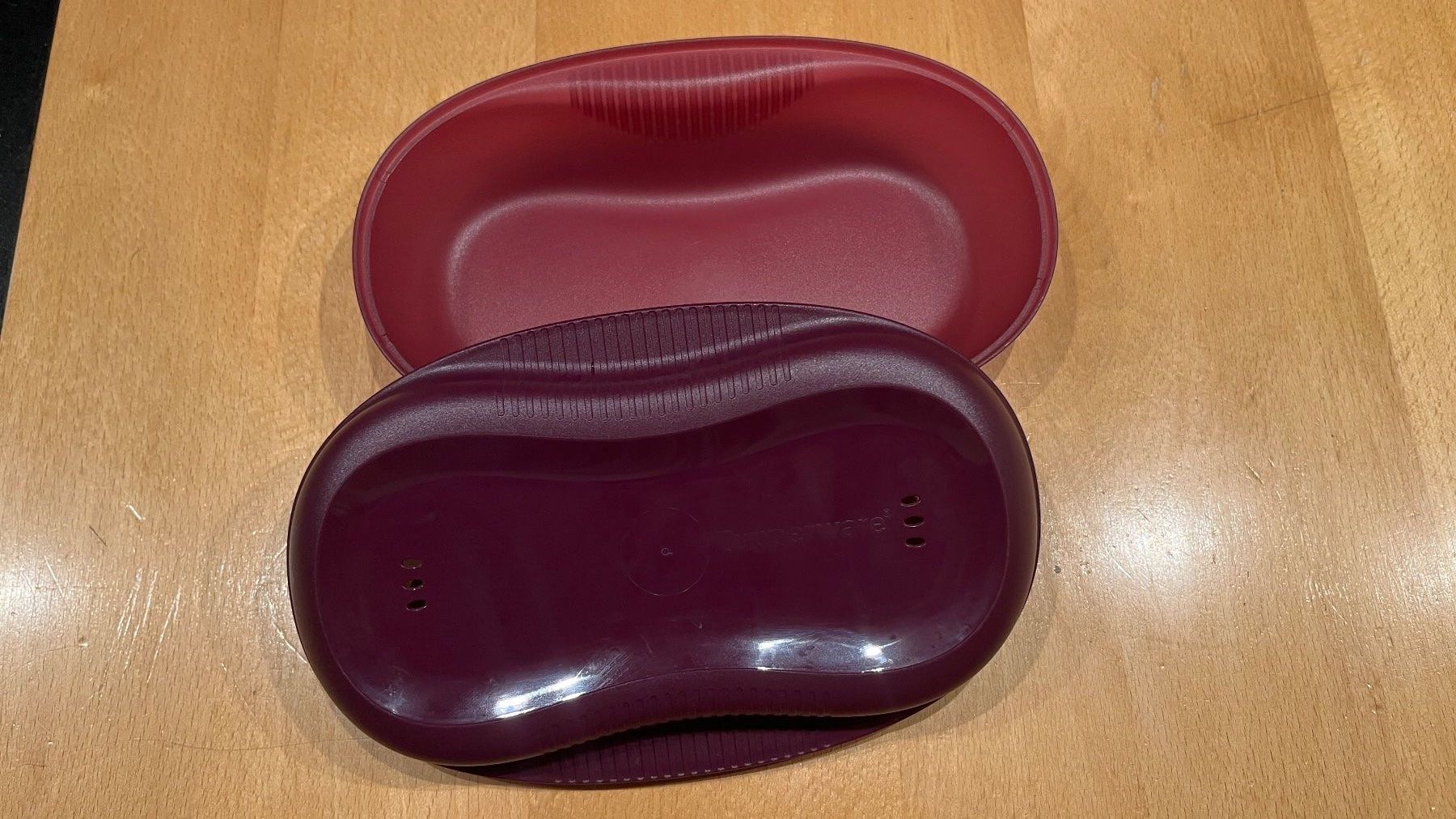 Tupperware Teglie da forno: Tupperware Mikrowellen Omelett-Meister lila – Nuovo (secondo la descrizione) da Meinisberg venduto da nicht_neu_aber_ok 1