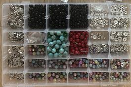 Grosses Schmuckherstellungs-Set / DIY Bastelset mit Perlen, 
