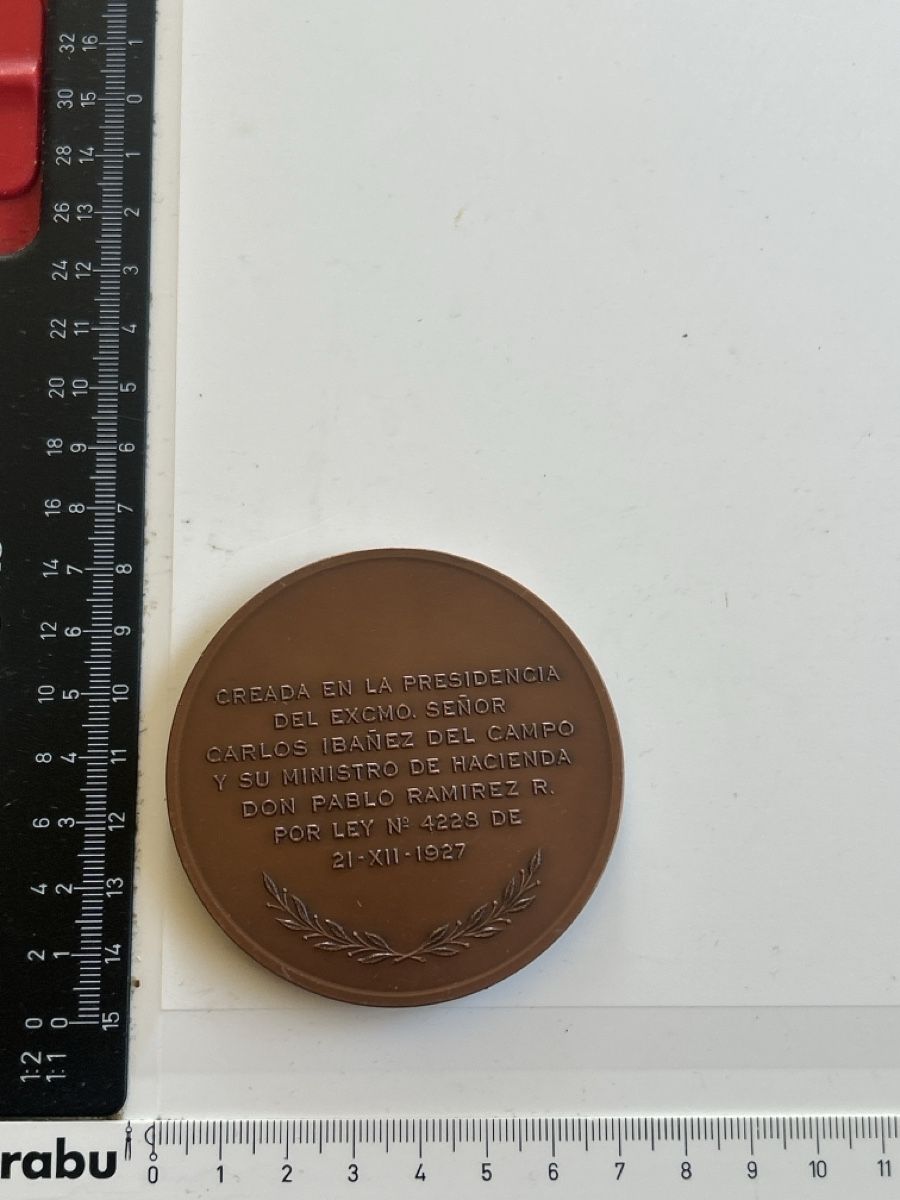 Medaglie: Gedenkmedaille Caja Reaseguradora Chile 1927-1977 Bronze(2S1 – Usato da Neuenhof venduto da 123-Allerlei 2