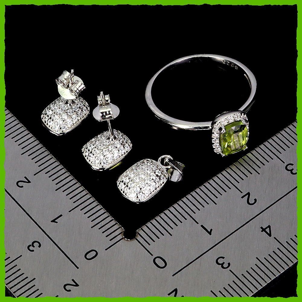 Altri gioielli: Peridot Schmuck Set / Ring, Ohrstecker & Anhänger 925 Silber – Nuovo e nell'imballaggio originale da Oberglatt ZH venduto da Goldfee1 4