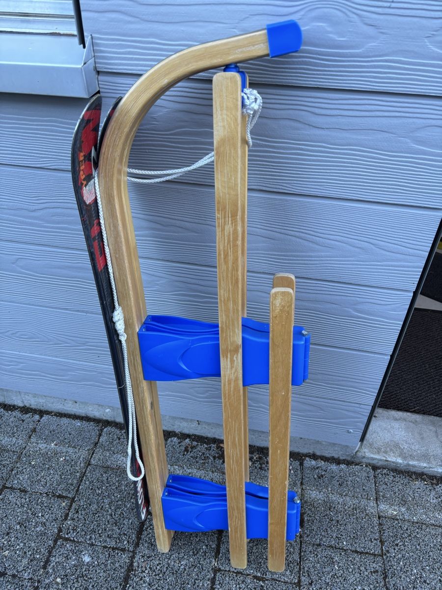 Slitta: Klappbarer Holz Schlitten mit Ski – Usato da Winterthur venduto da Dimi1974 1