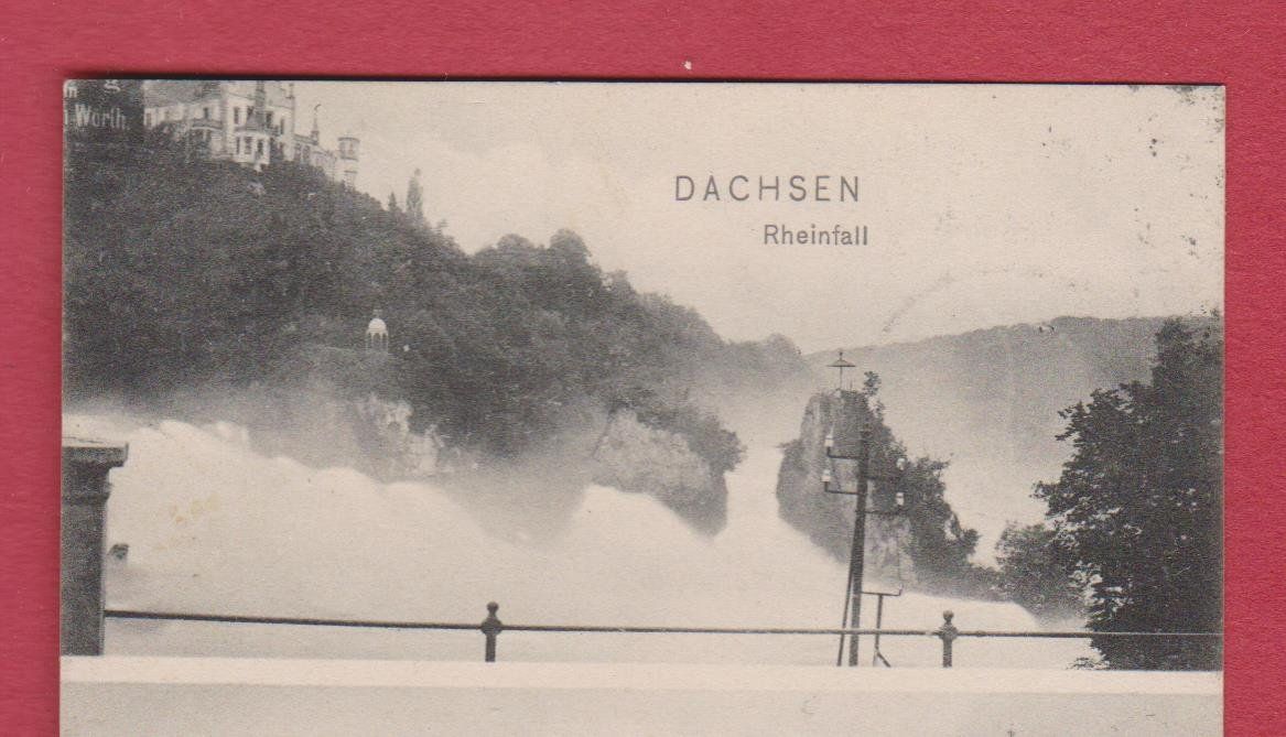 Cartoline postali: Dachsen ZH   :   alte 3-Bild Ansichtskarte mit Bahnhof  1909 – Usato da Vitznau venduto da Ropaku 1