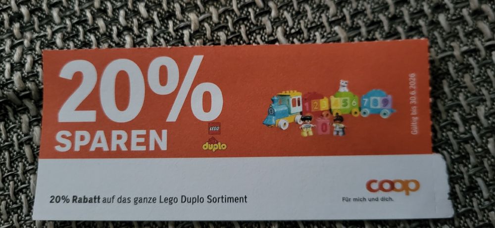 VERSANDCoop Bon: 20% Rabatt Lego Duplo Sortiment bis 30.6.26 (Neu ...