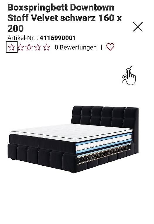Letti: Boxspringbett 160x200 – Usato da Horw venduto da Riegel14 1